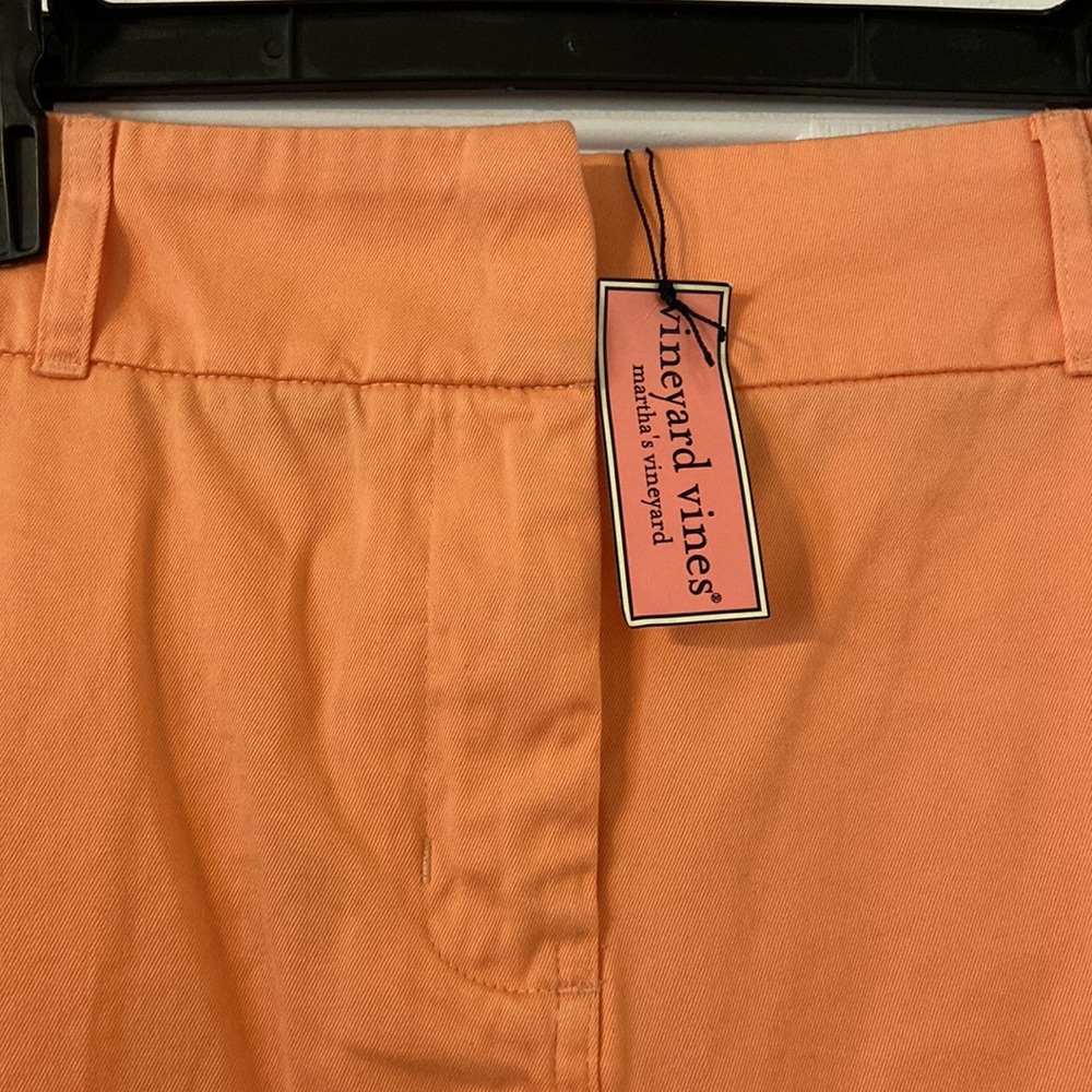 Vineyard Vines Skirt size 2 brand new with tags color Orange two front pockets - Picture 2 of 12